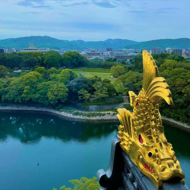 View from the top of Okayama Castle