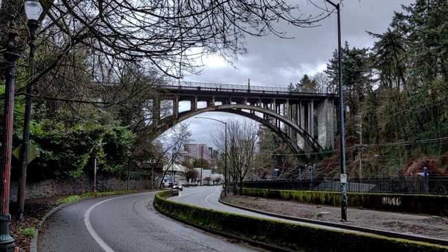 The walk back from Washington Park